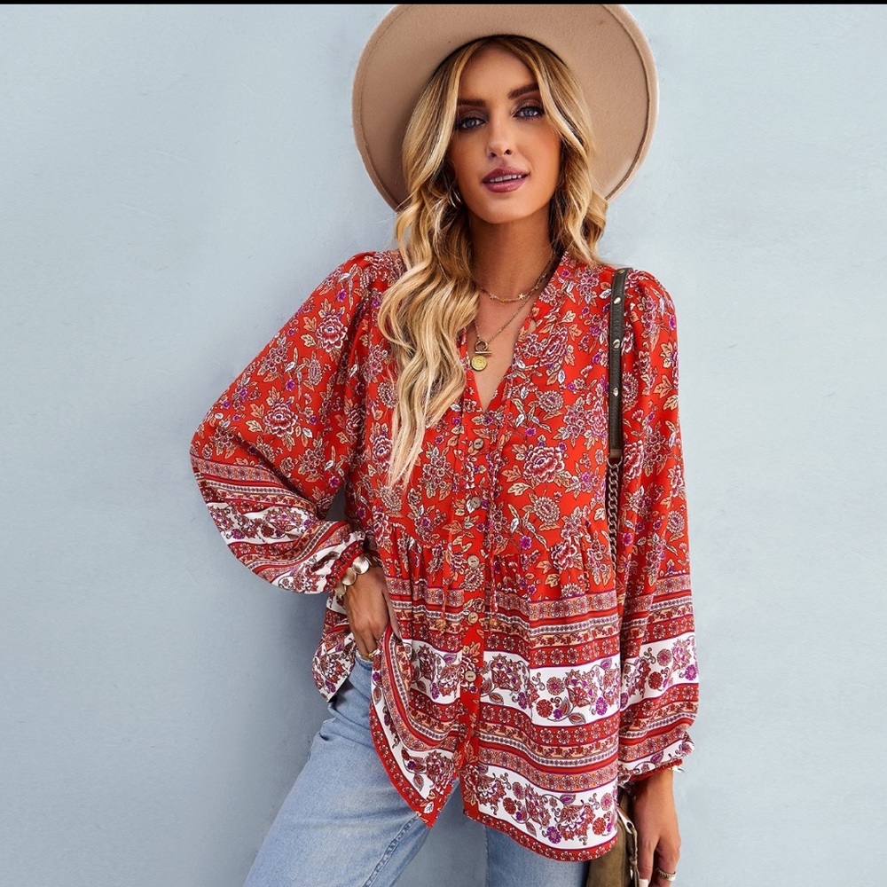 Boho blouse.